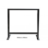 1m x 0.93m - Black Square Tube Cafe Wind Barrier Frame